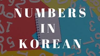 Numbers in Korean Language
