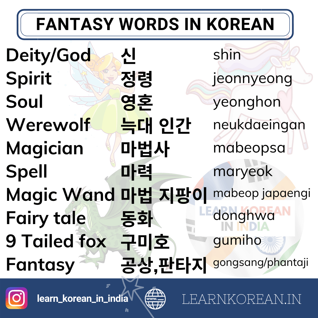FANTASY WORDS IN KOREAN-2