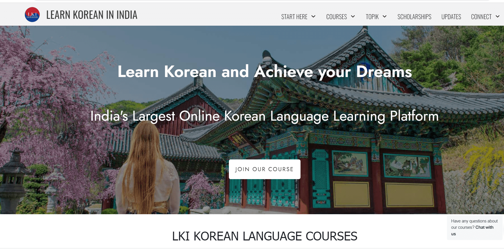 Learn korean in india