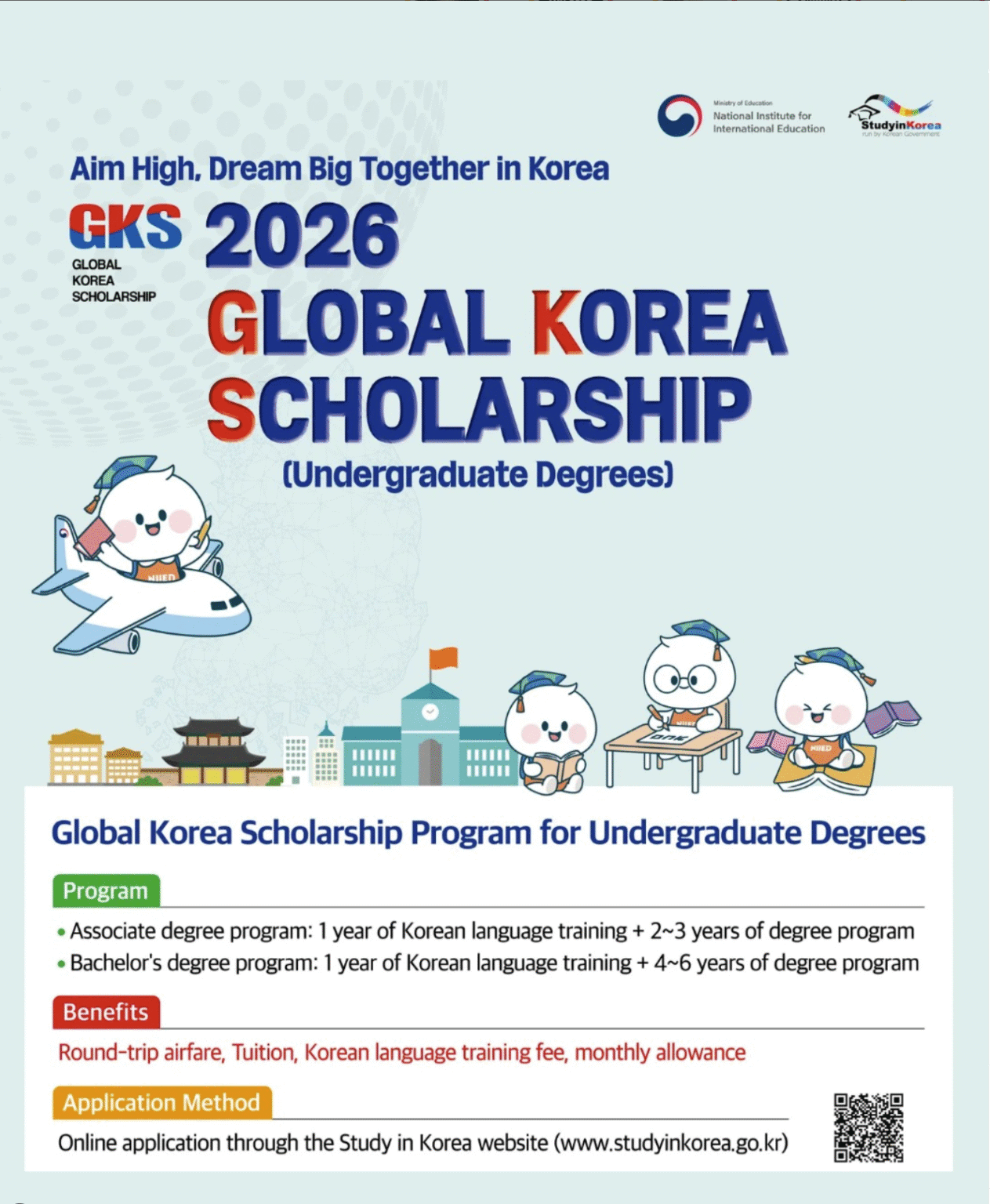 2026 GKS Global Korea Scholarship for Undergraduate Degree – For Indian ...